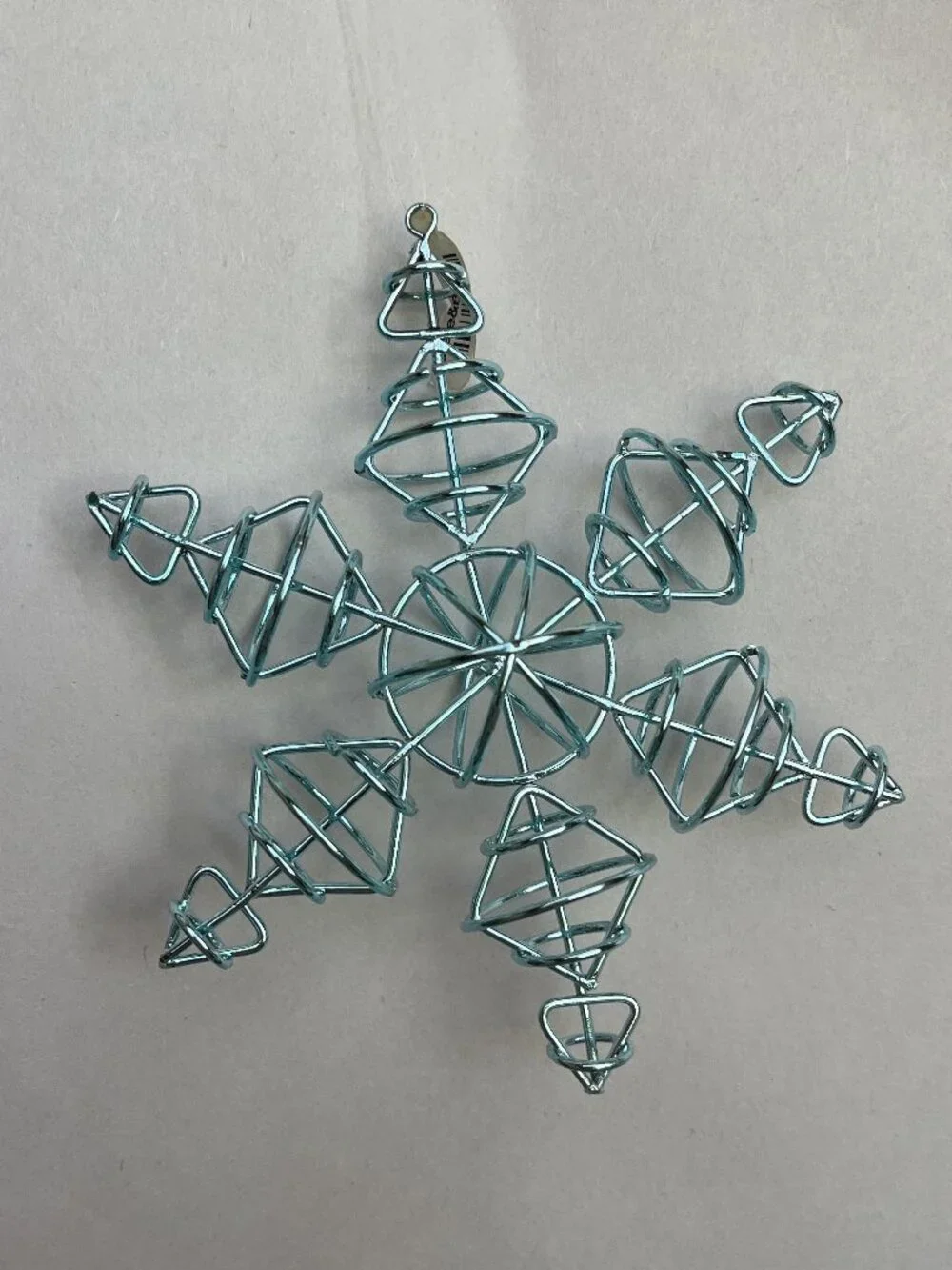 Crate & Barrel Blue Snowflake Christmas Tree Ornament